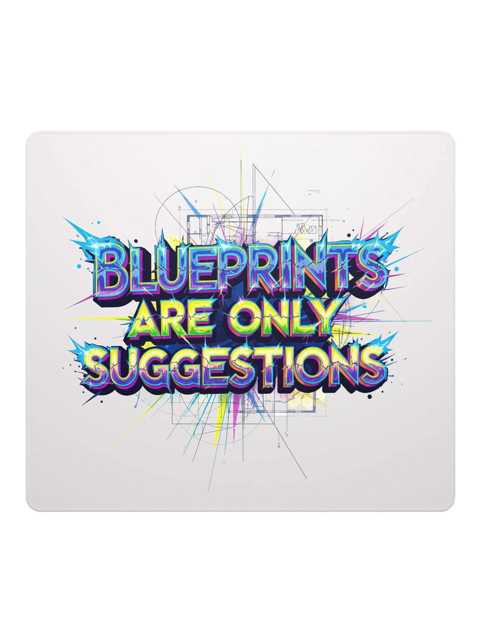 Blueprints Are Only Suggestions Gaming Mouse Pad product image (4)