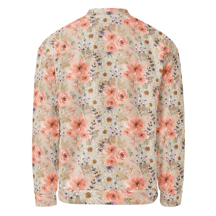 Orange Flowers Bomber Jacket product image (2)