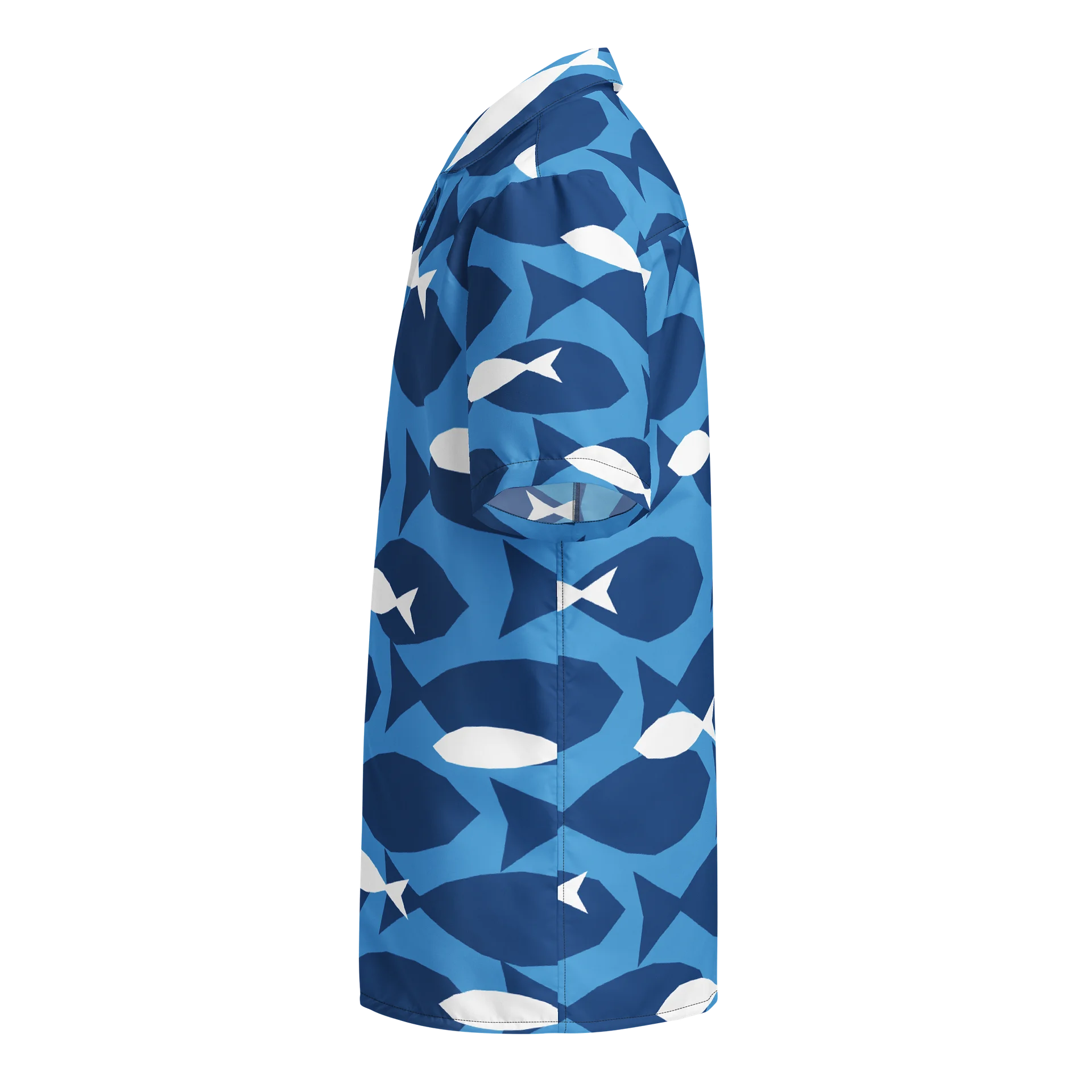 Blue Fish Wave Hawaiian Shirt product image (3)