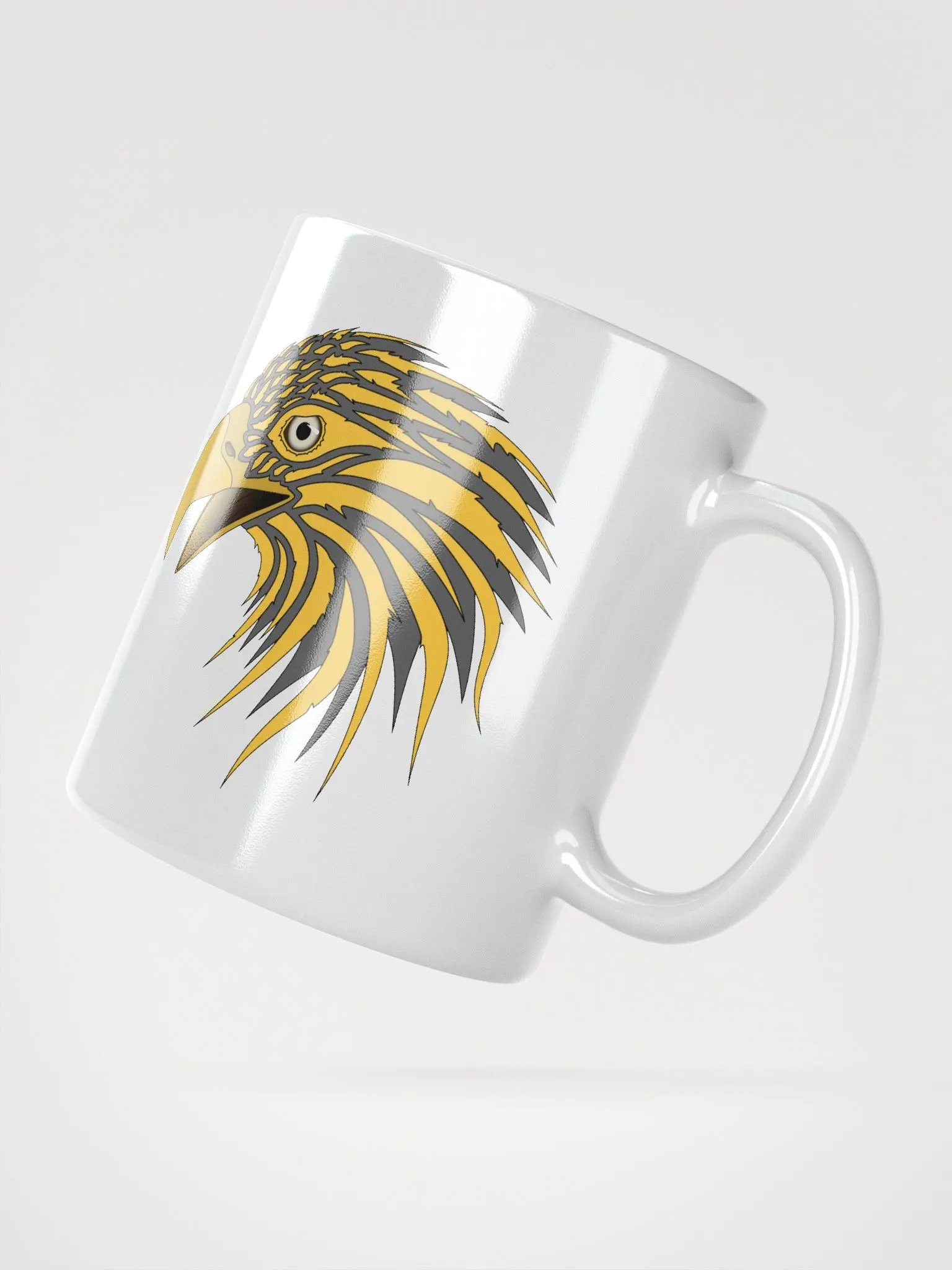 White Glossy Mug, Eagle product image (6)