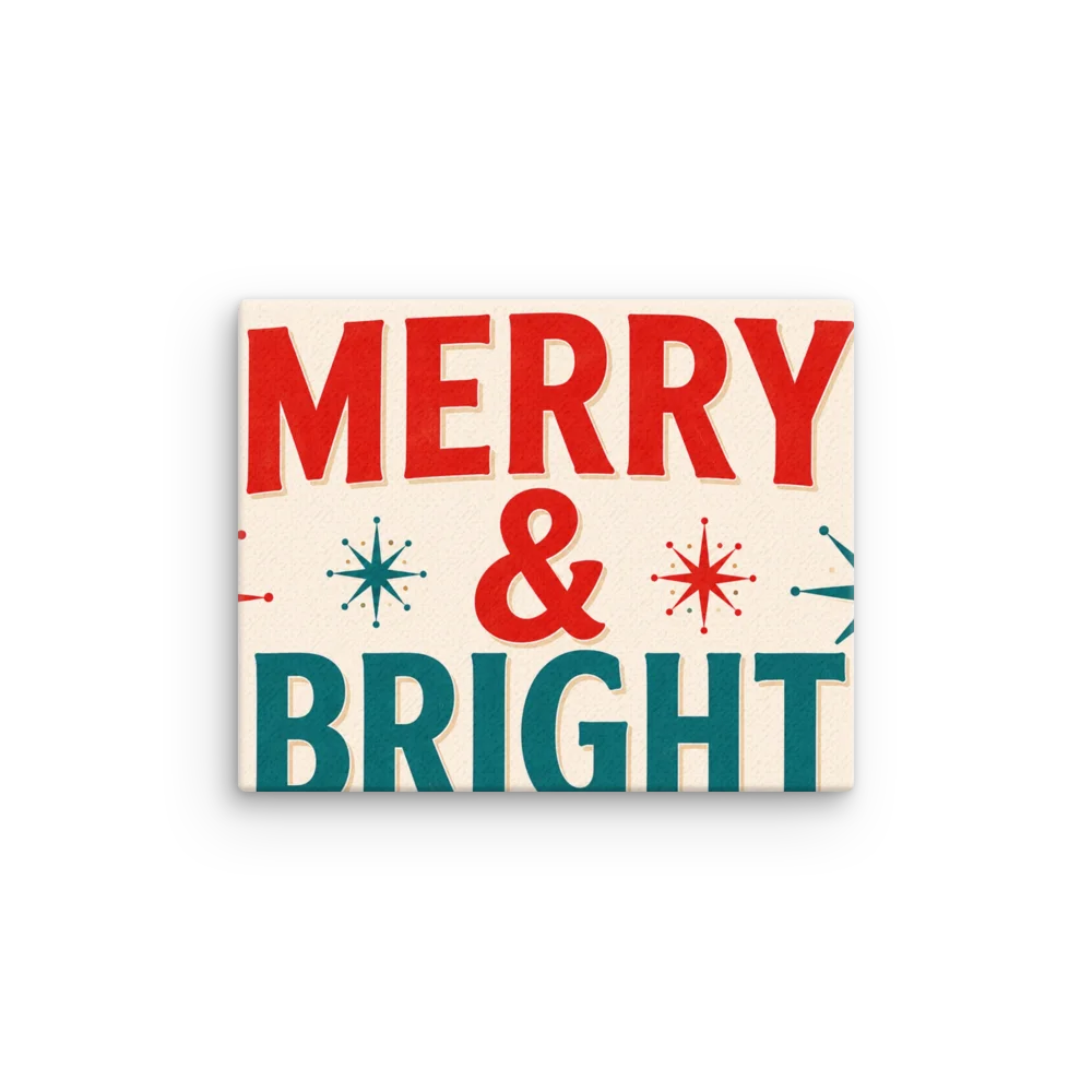 Merry & Bright Retro Christmas Canvas product image (12)