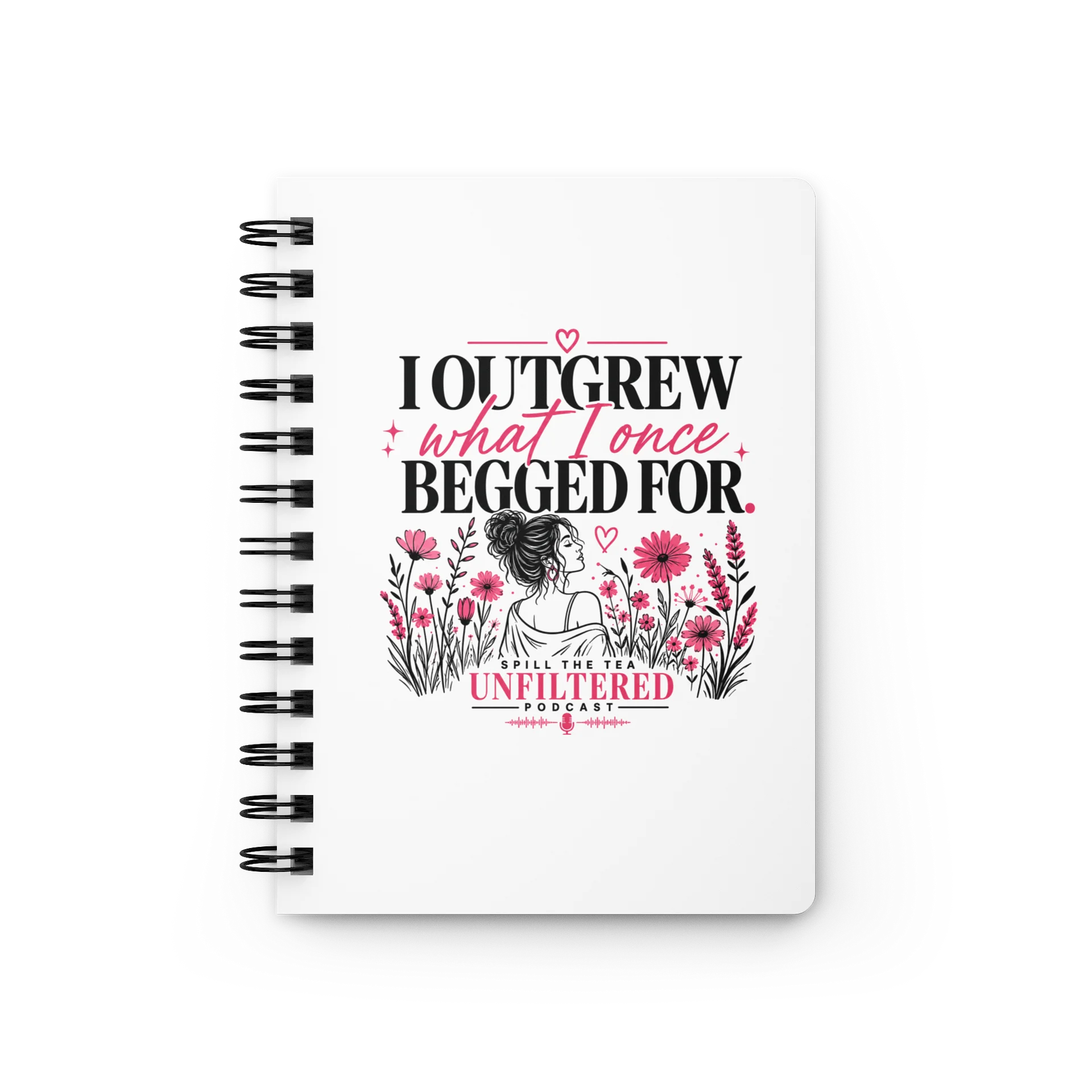 OUTGREW — SPill the tea Unfiltered Pink Spiral Journal product image (1)
