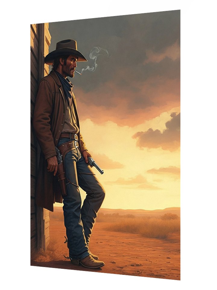 Cowboy at Sunset Enhanced Matte Paper Poster product image (6)