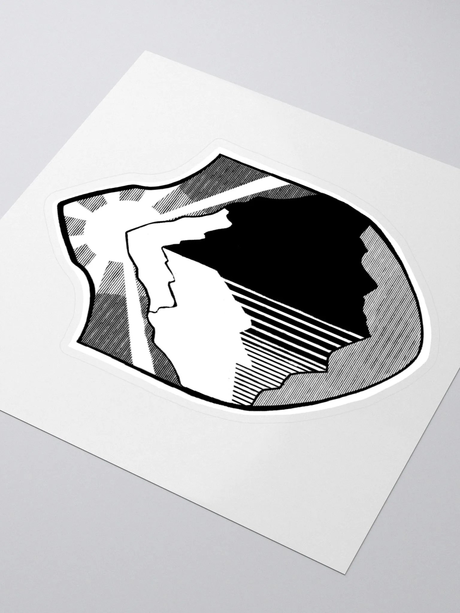 Orc Sworn Black & White Symbol Sticker product image (3)