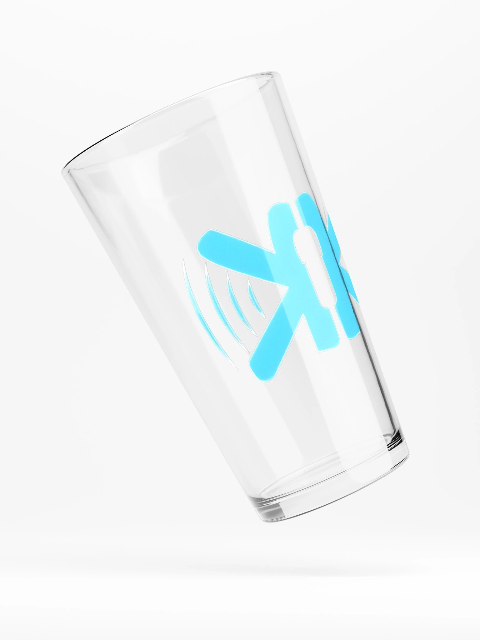 KIUK Shaker Pint Glass — Cyan Logo product image (4)