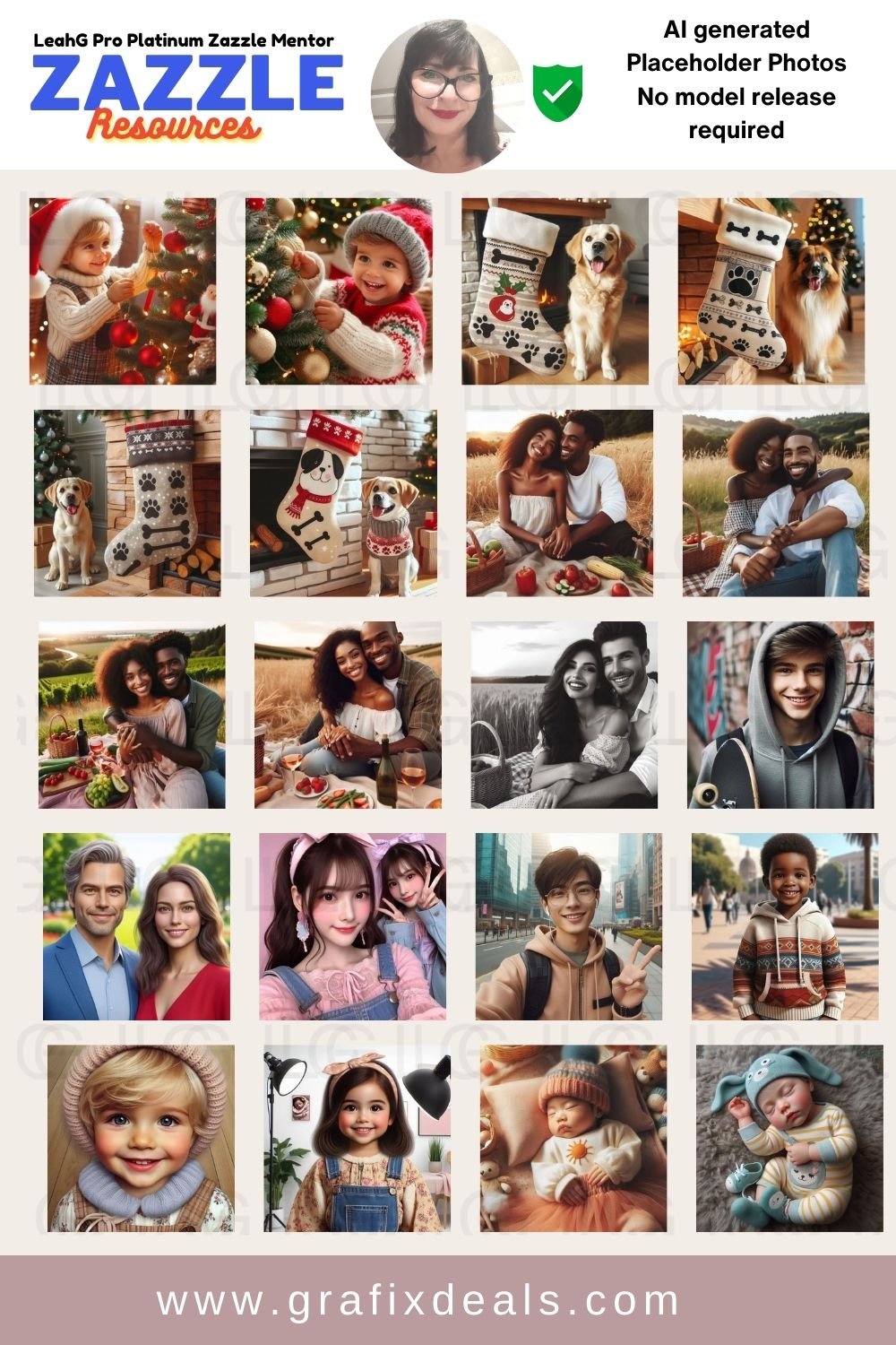 Zazzle Resources - People Placeholder Photos AI product image (2)