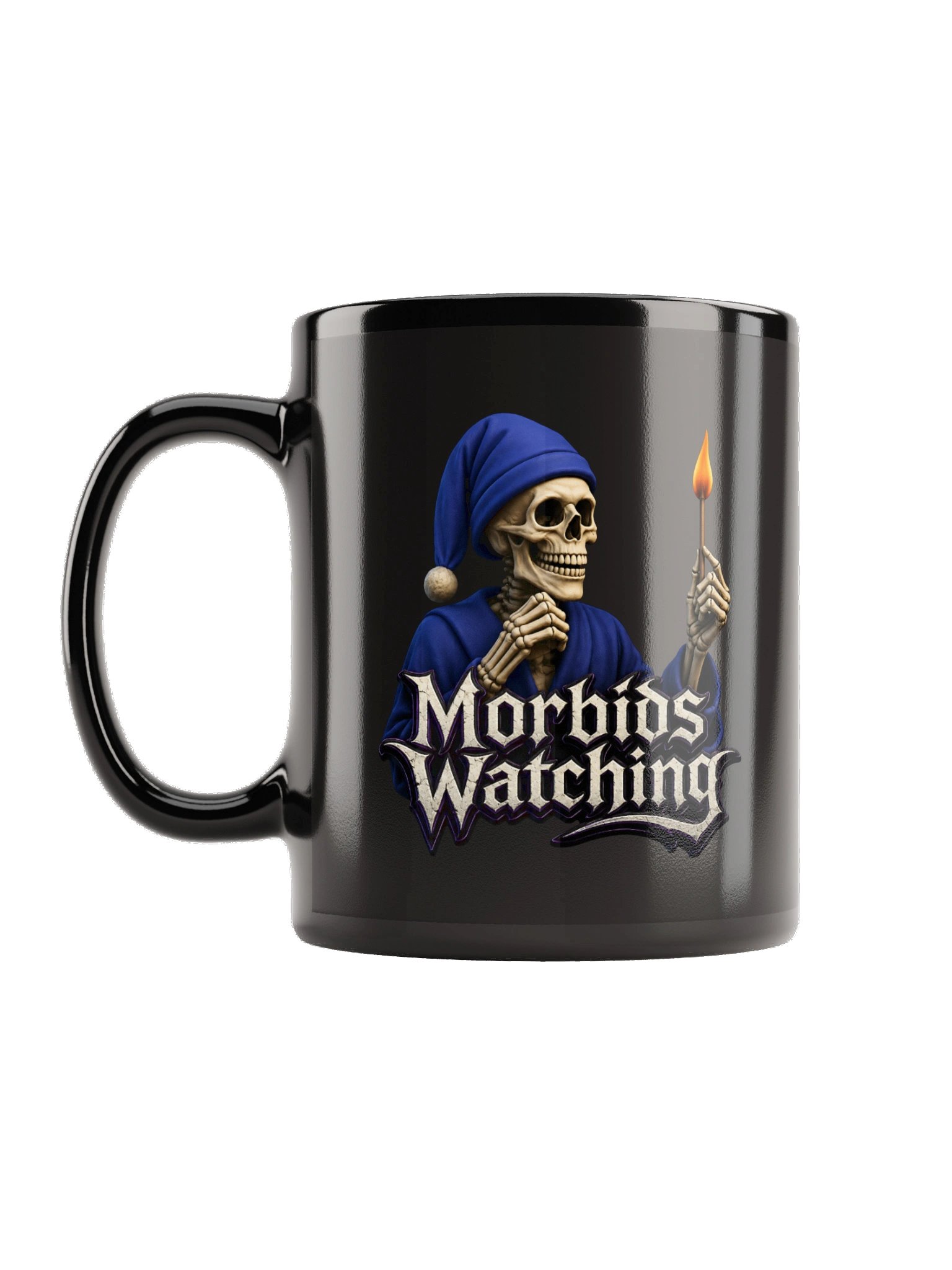 ''We're All A Little Bit Morbid'' Black Glossy Mug product image (1)