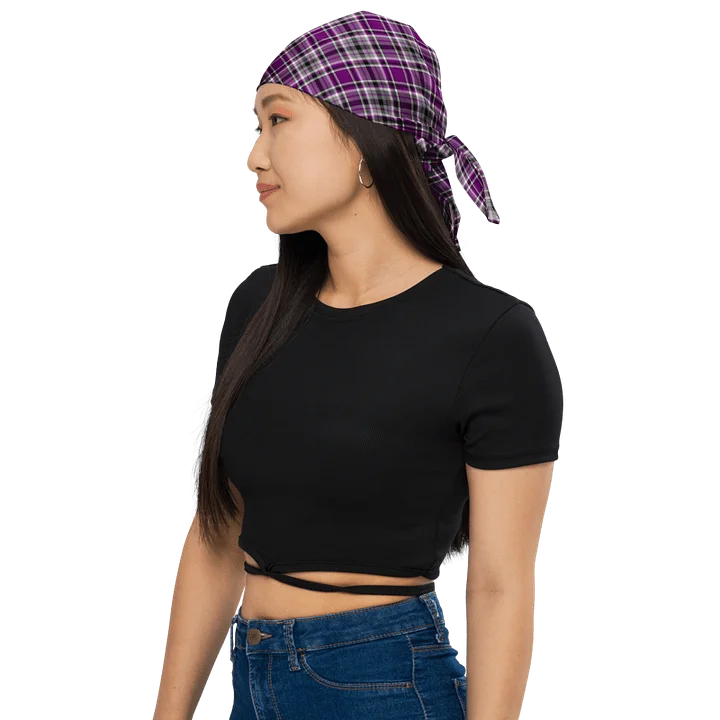 Purple and Gray Plaid Bandana product image (1)