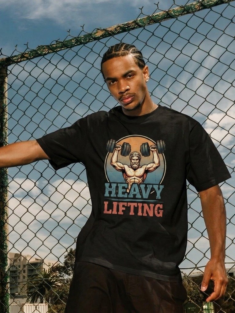 Heavy Lifting Vintage Gym Graphic Tee product image (1)
