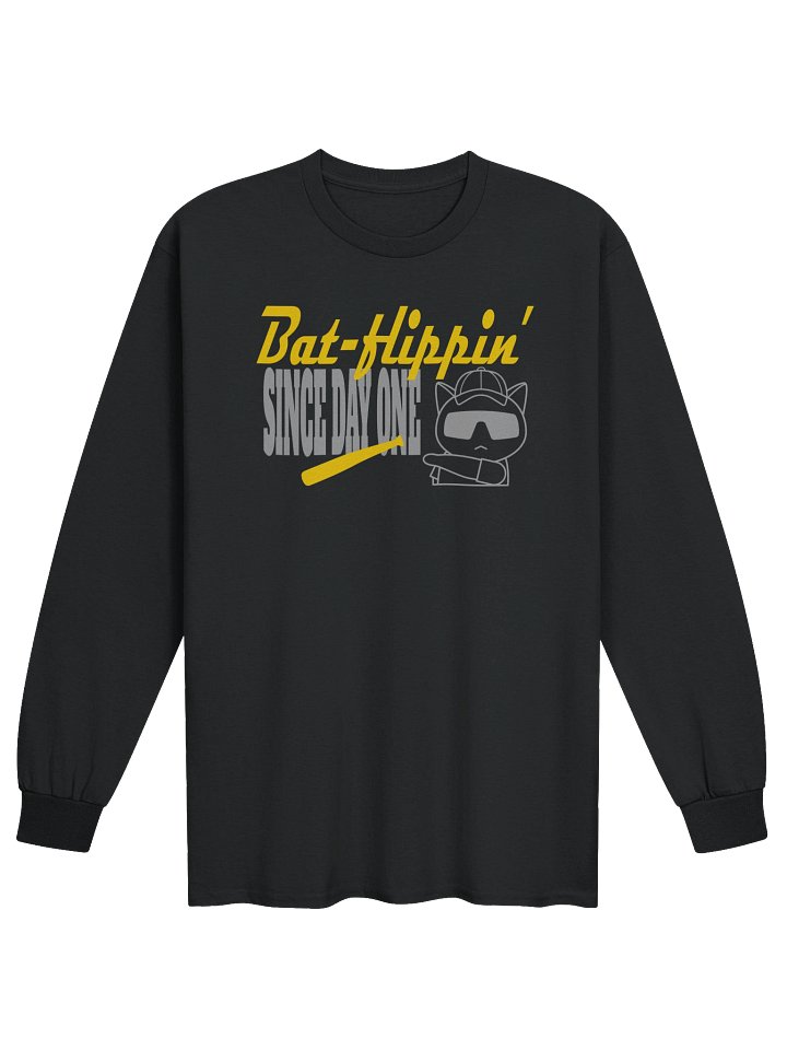 Baseball Cat (Bat-flippin' Since Day One) - Unisex Adult Long Sleeve T-shirt product image (4)