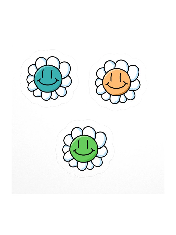 smiling flower stickers 1 product image (2)
