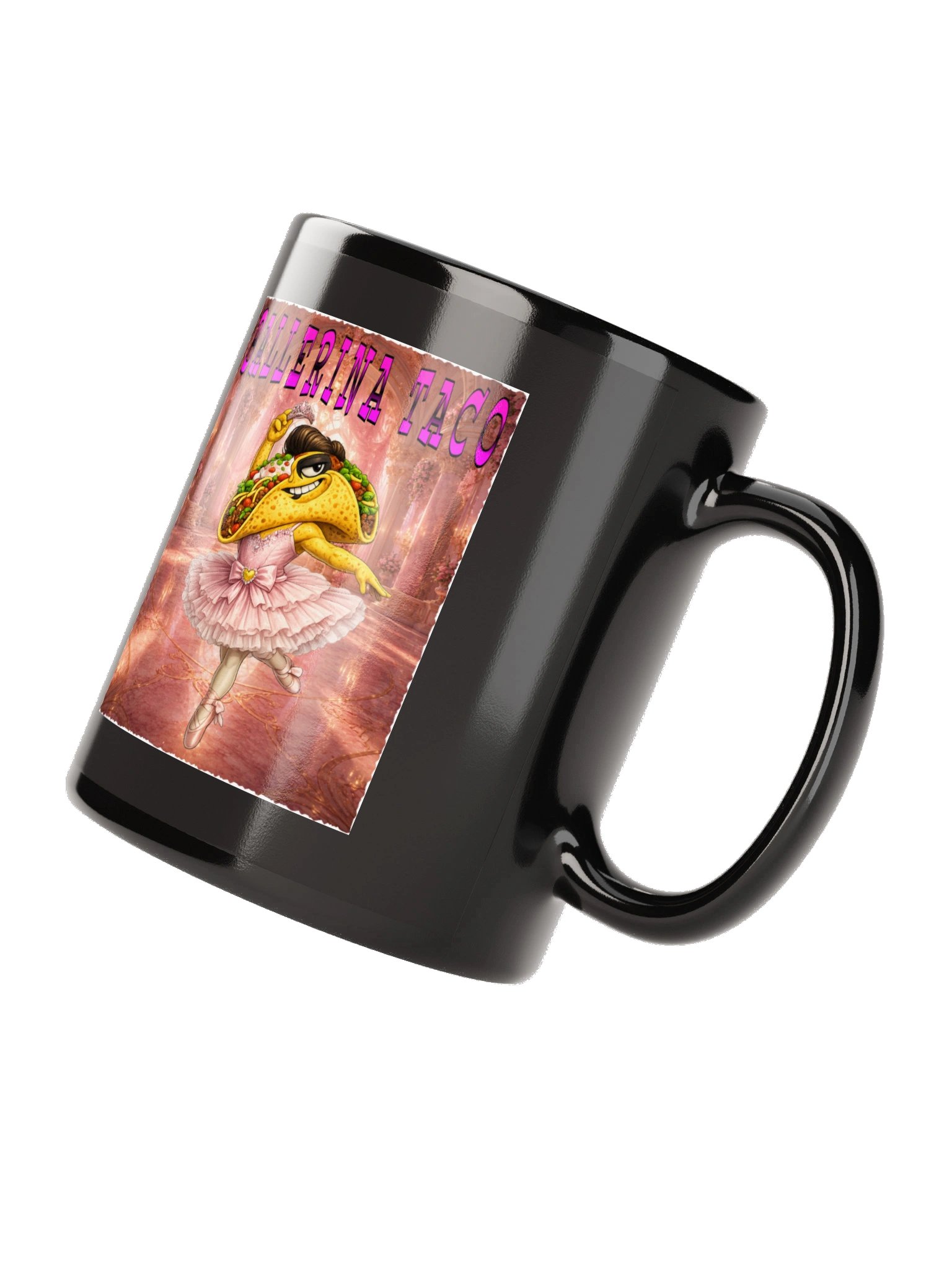 Ballerina Taco Black Mug product image (7)
