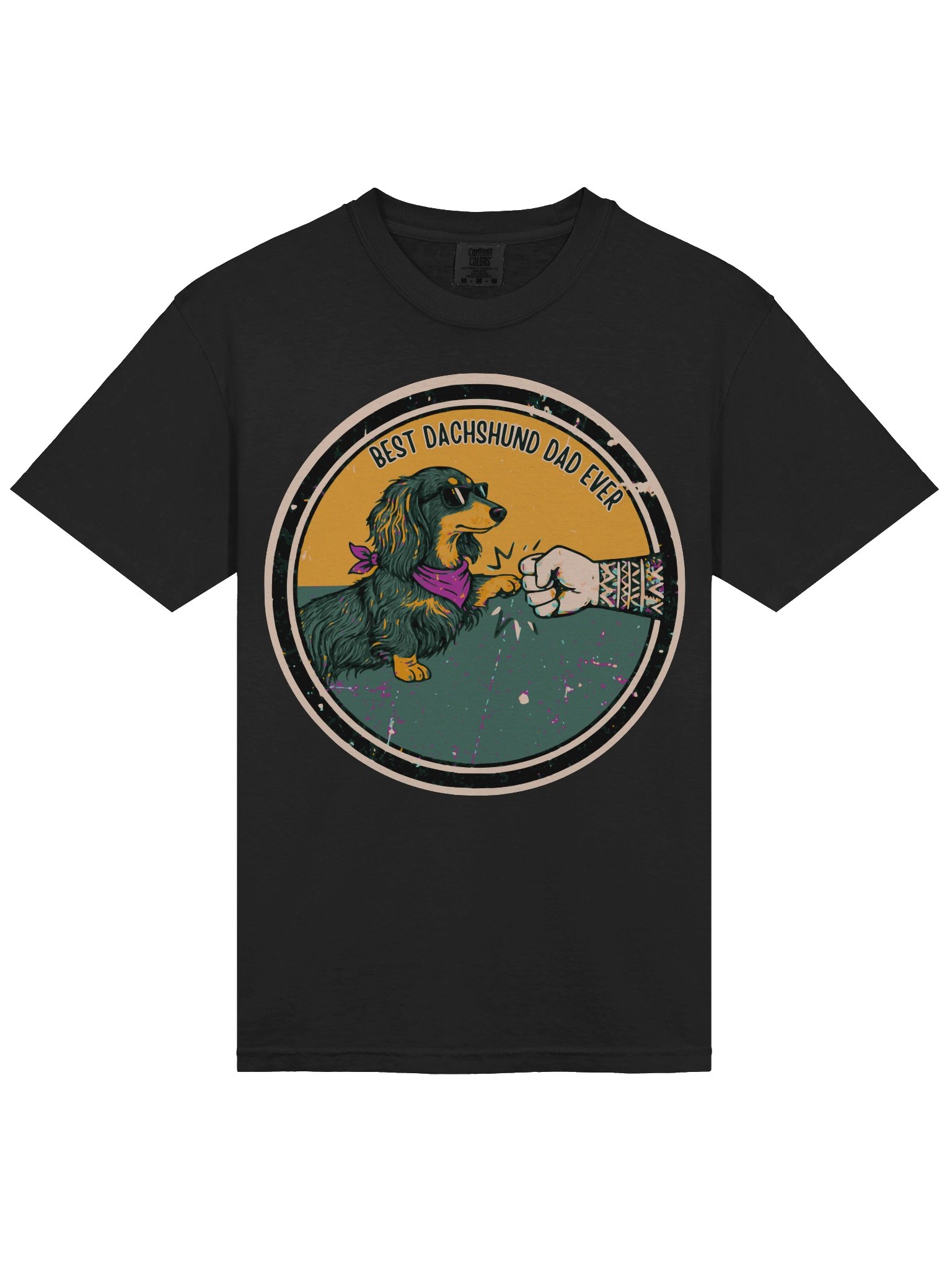 Best Dachshund Dad Ever Fist Bump Tee product image (3)