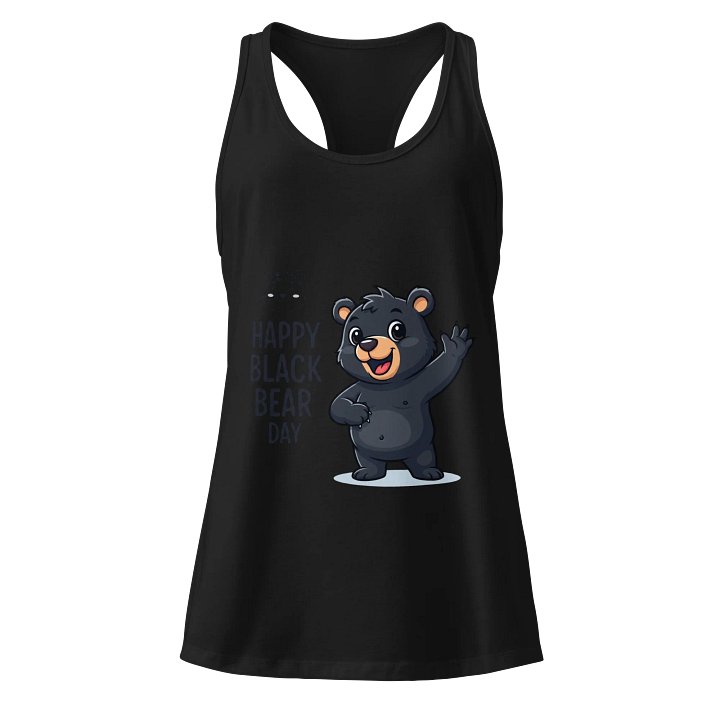 Happy Black Bear Day Racerback Tank product image (1)