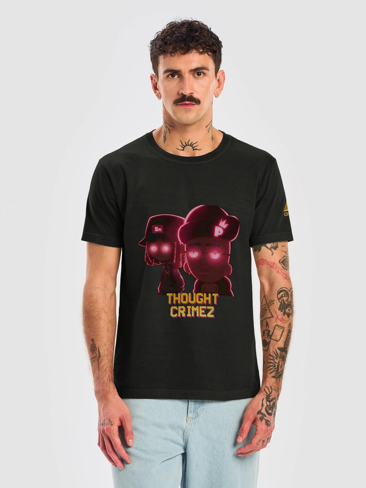DARK THOUGHT CRIMEZ Neon Poster Tee product image (5)