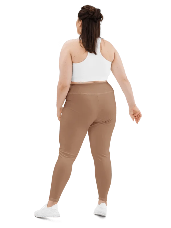 Tan All-Over Print Plus Size Leggings product image (2)
