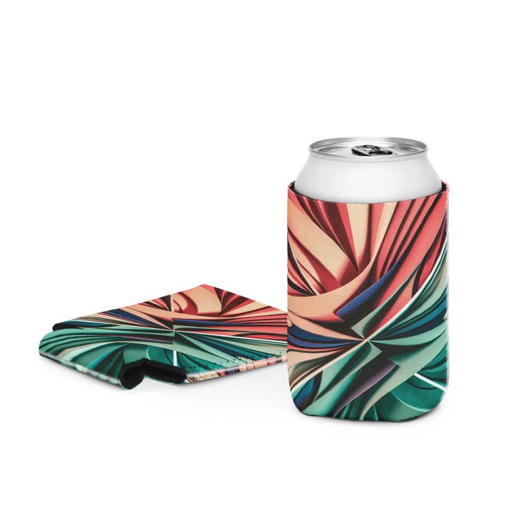 Graphic Grove Neoprene Can Cooler - Vibrant Abstract Swirl Design product image (1)