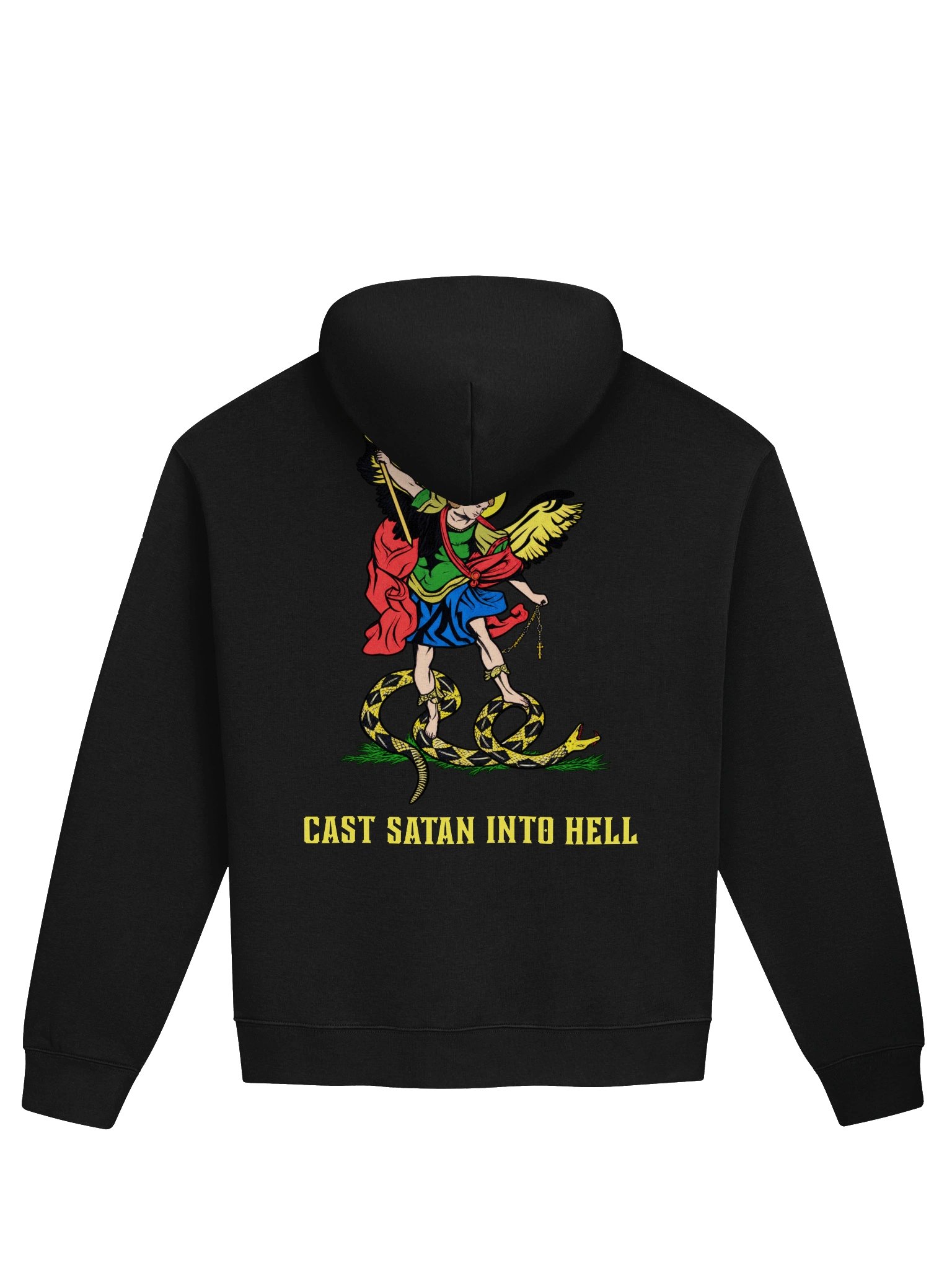 Saint Michael 'Cast Satan into Hell' oversized hoodie product image (2)