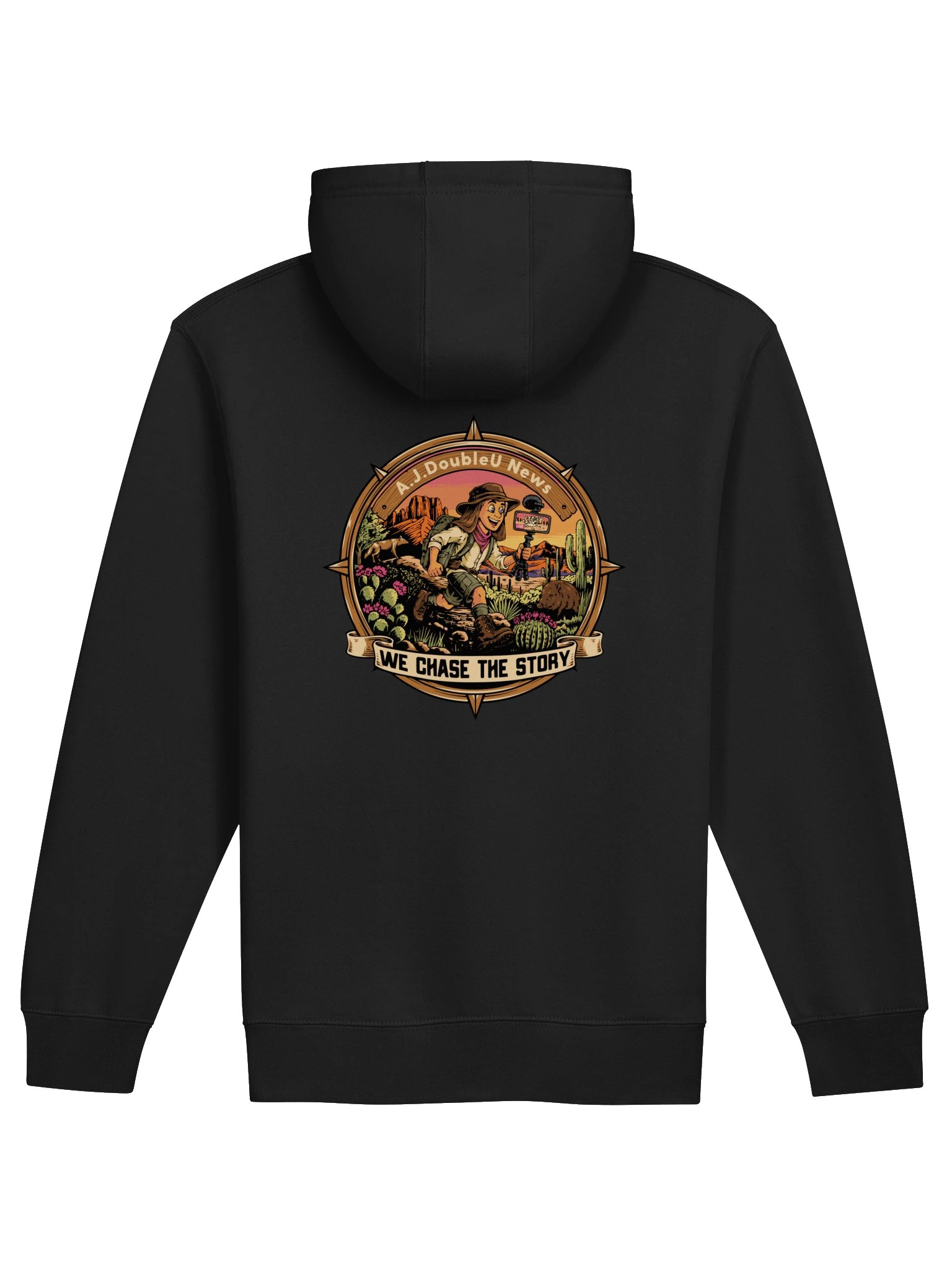 Zip Hoodie A.J. DoubleU News Desert Story Printed on front and back product image (2)