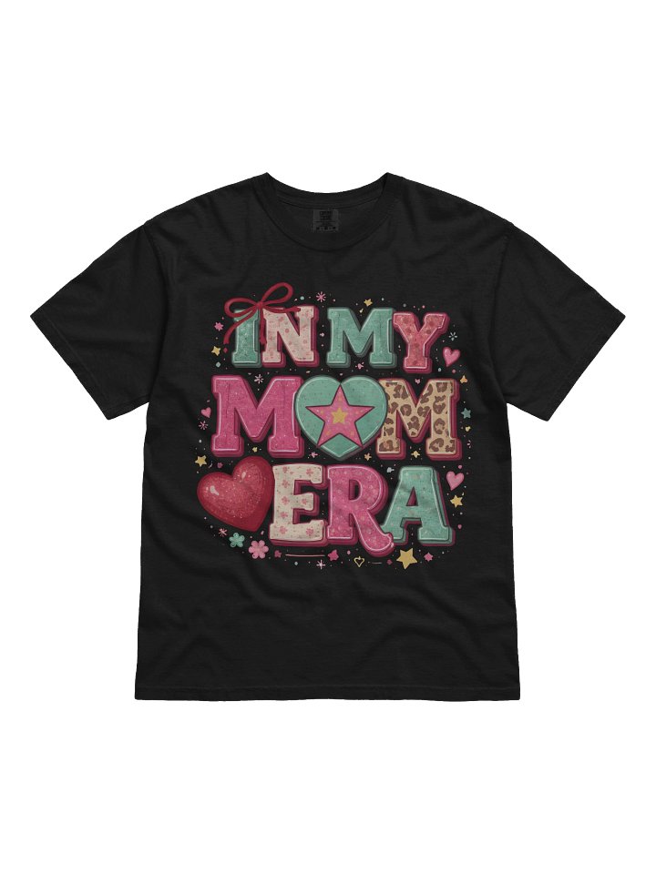 In My Mom Era" Retro Floral & Leopard Tee - Comfort Colors 1717 product image (3)