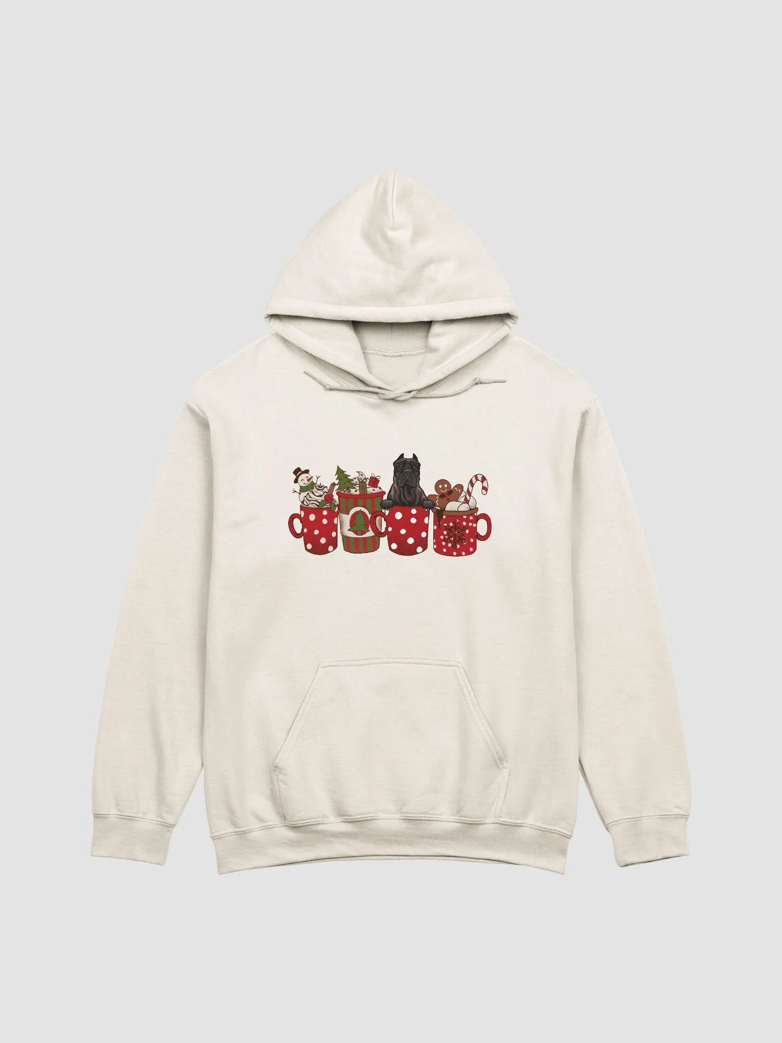 Cute Presa Canario in a Christmas Cup Hooded Sweatshirt | Funny Christmas Pup in a Cup product image (19)