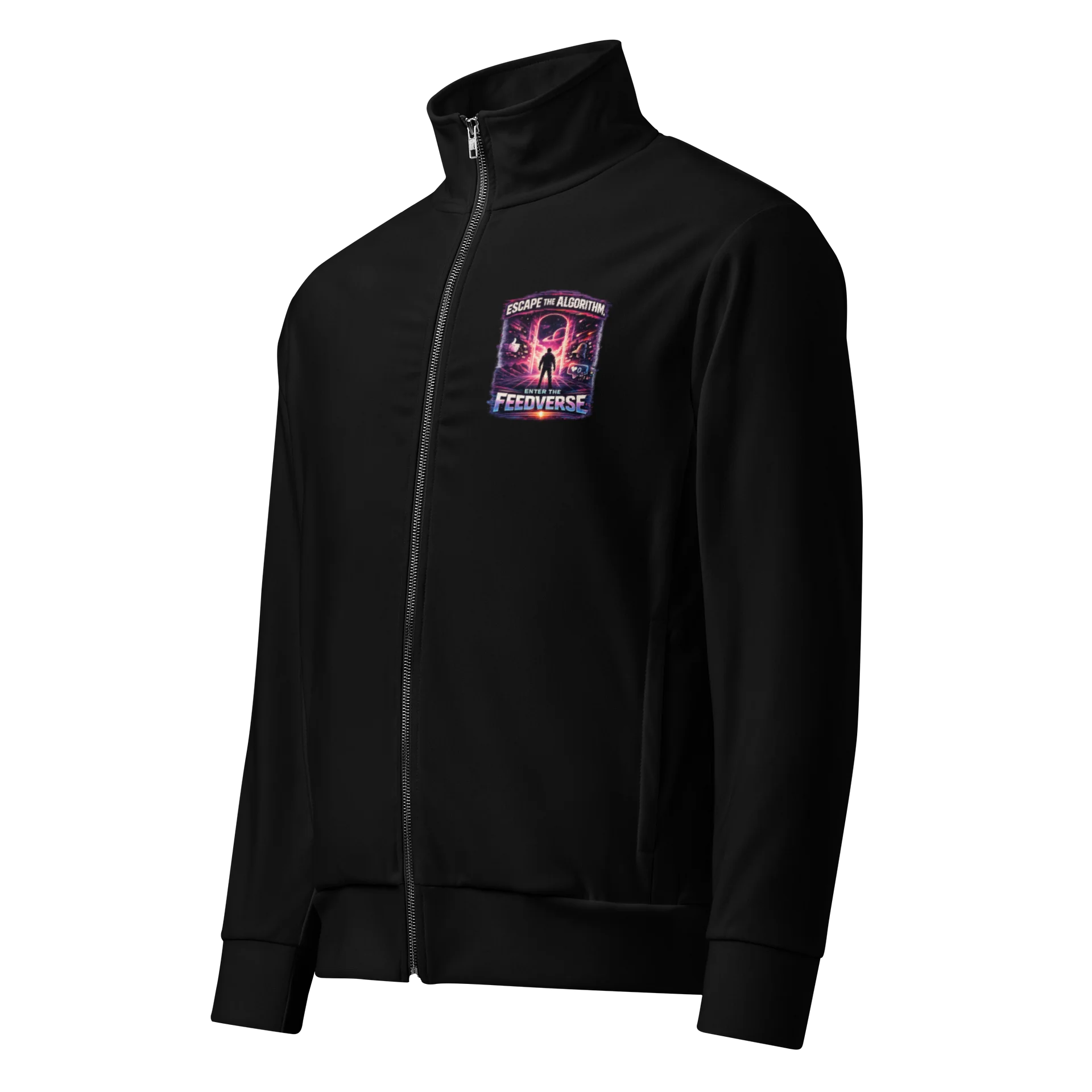 Escape the Algorithm Track Jacket (Black) product image (1)