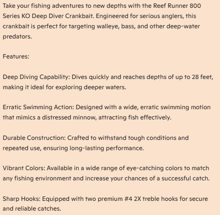 NSA Reef Runner RR800 KO Deep Diver product image (2)