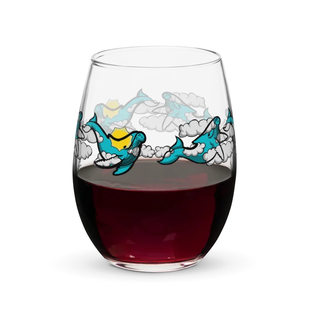 sky humpback whale stemless wine glass product image (6)
