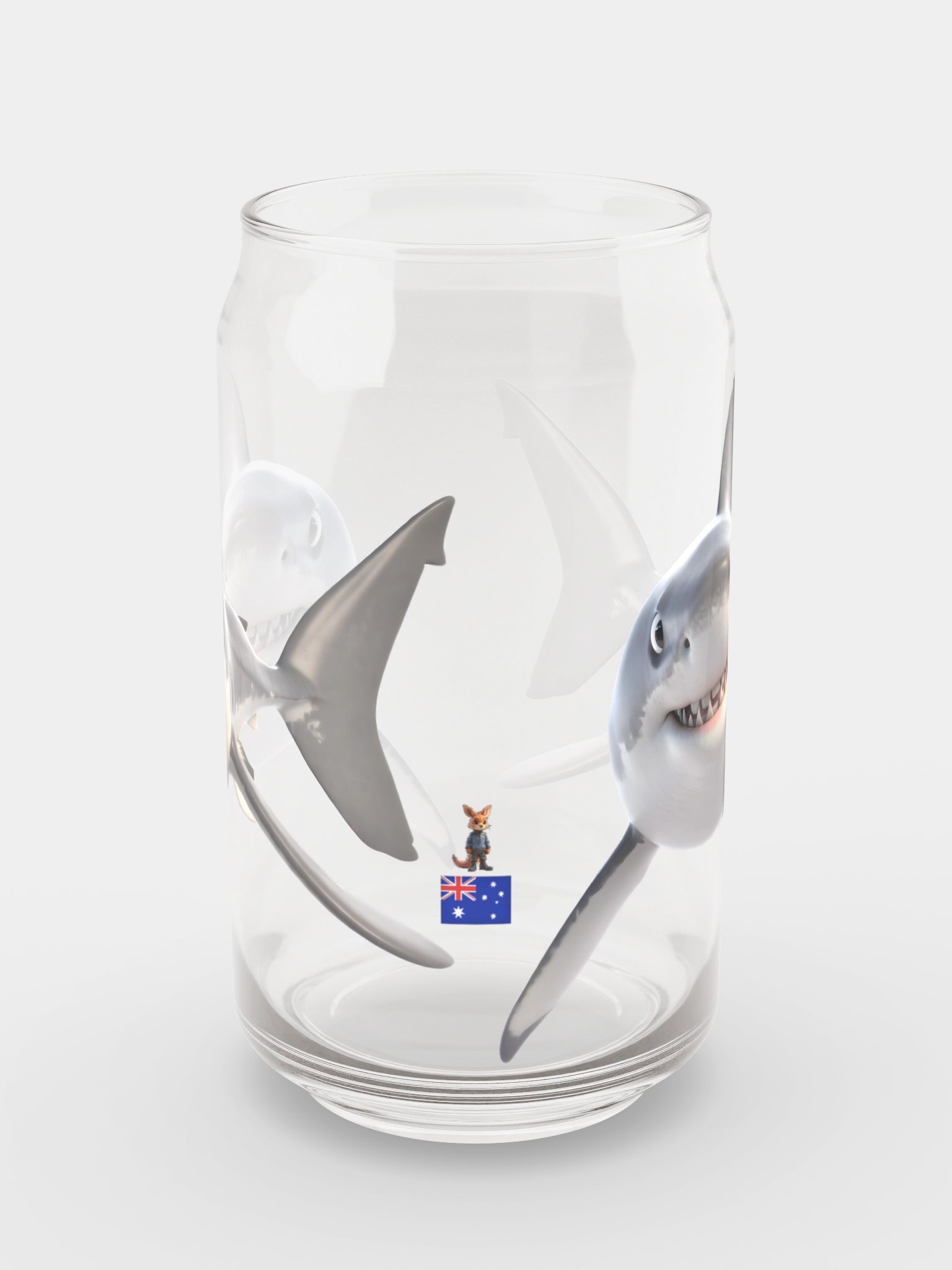 Come at me Bro Can Shaped Glass - Great White Shark Edition product image (5)