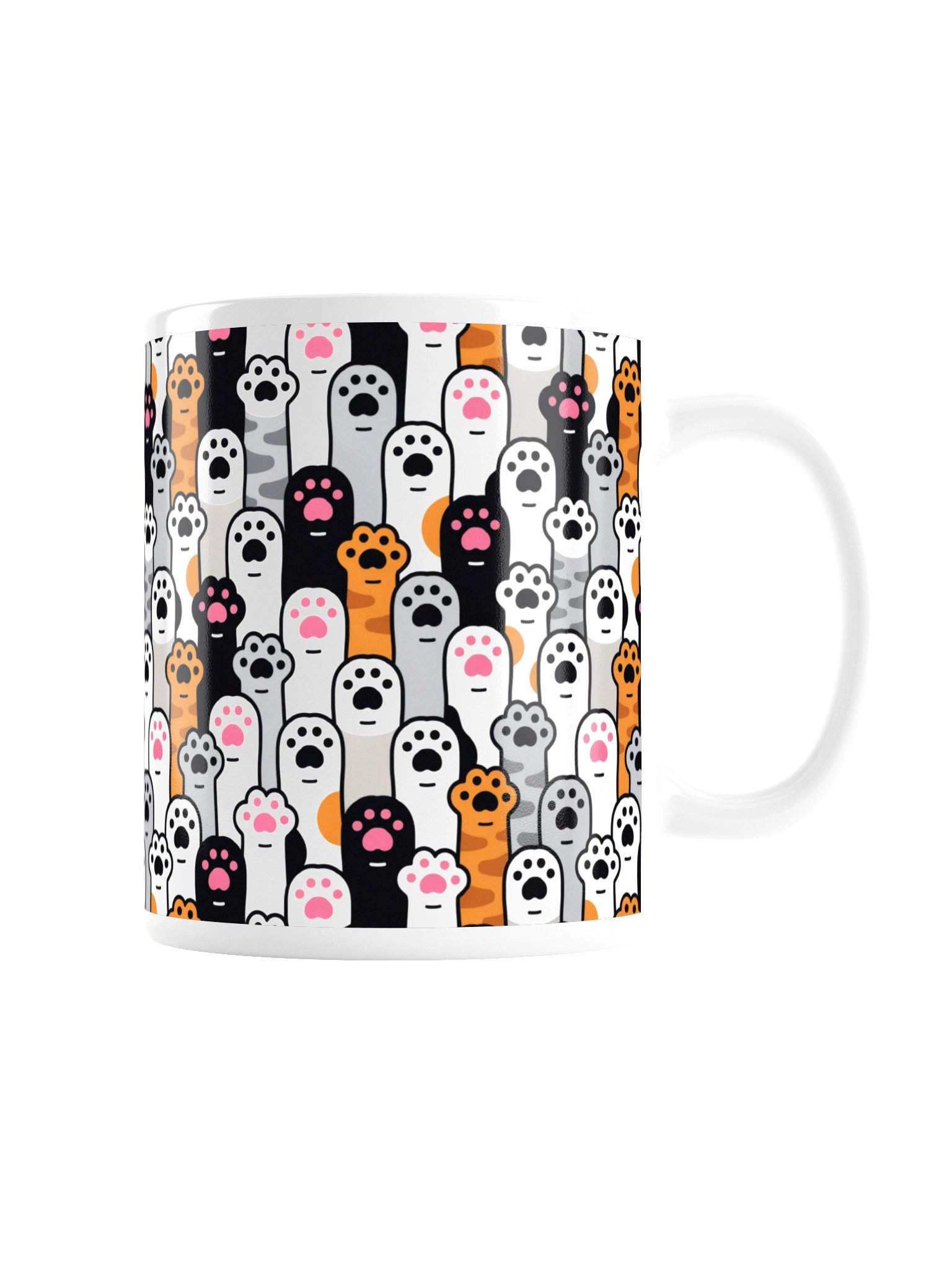 Seamless Cat Paw Pattern Glossy Mug product image (8)