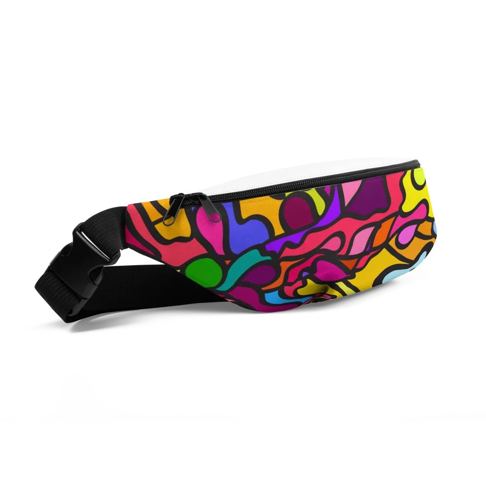Vibrant Swirls All-Over Fanny Pack – Wave at Sunset product image (2)