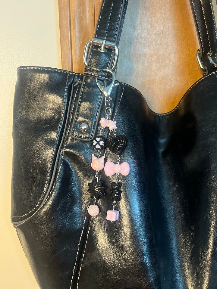 Black + Pink Classic Bag Charm product image (1)