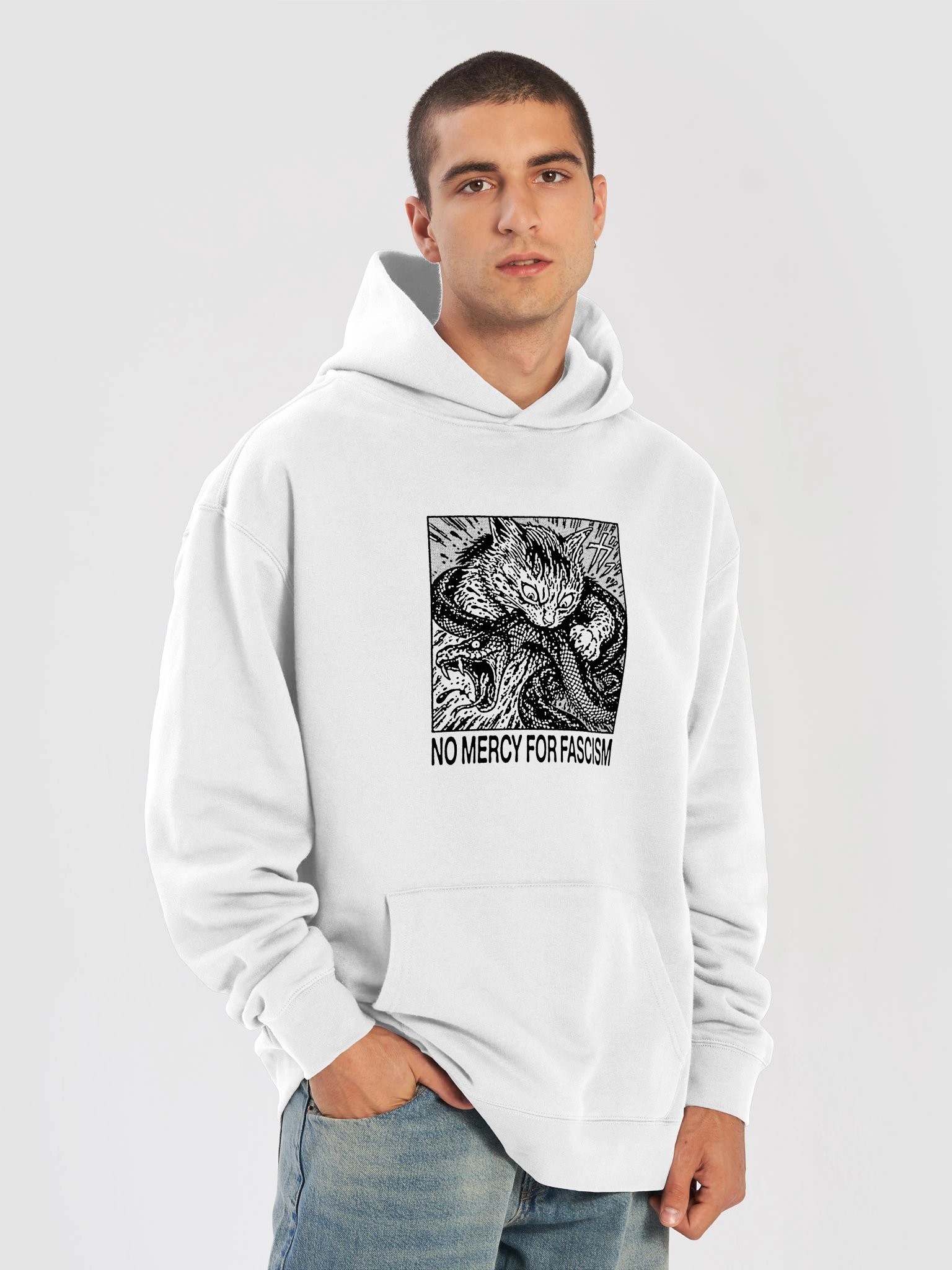 NO MERCY - Hoodie. white vers. product image (31)