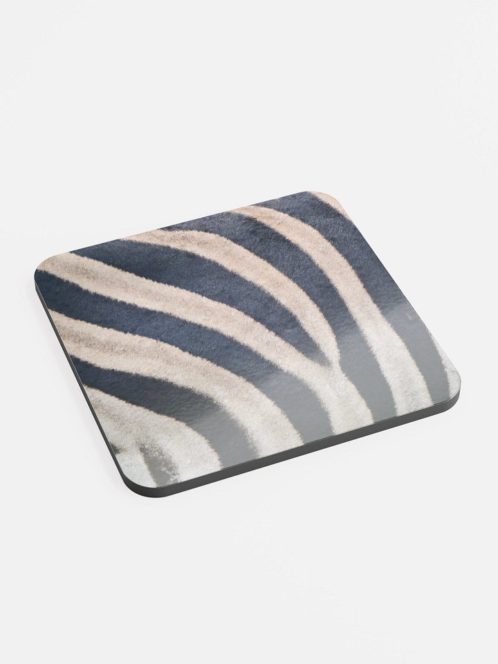 Modern Safari Zebra Print Glossed Cork Coaster product image (2)