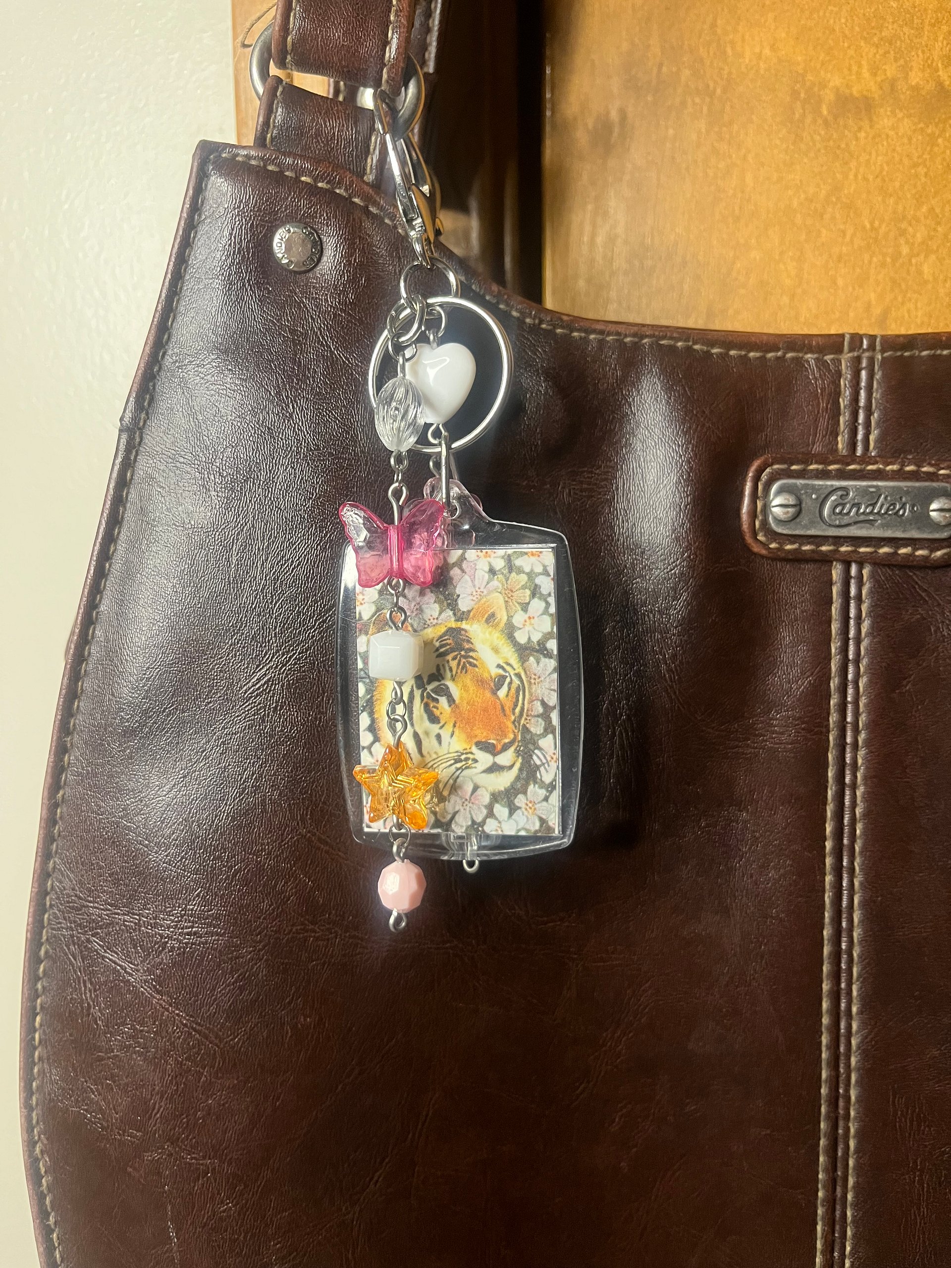 A Tiger Among The Flowers Deluxe Bag Charm product image (1)