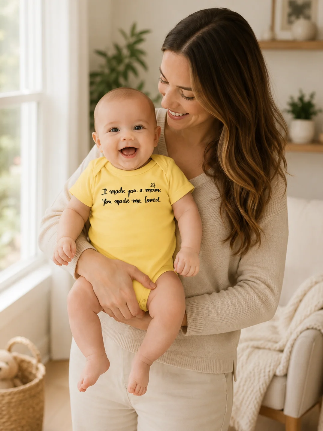 Meaningful Baby Bodysuit Handwritten Quote New Mom Gift Baby Shower Gift First Mother's Day Outfit Sentimental Newborn Onesie product image (9)