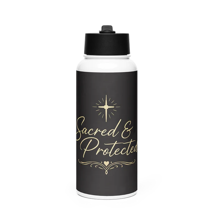 Sacred & Protected Golden Cross Stainless Steel Water Bottle product image (1)