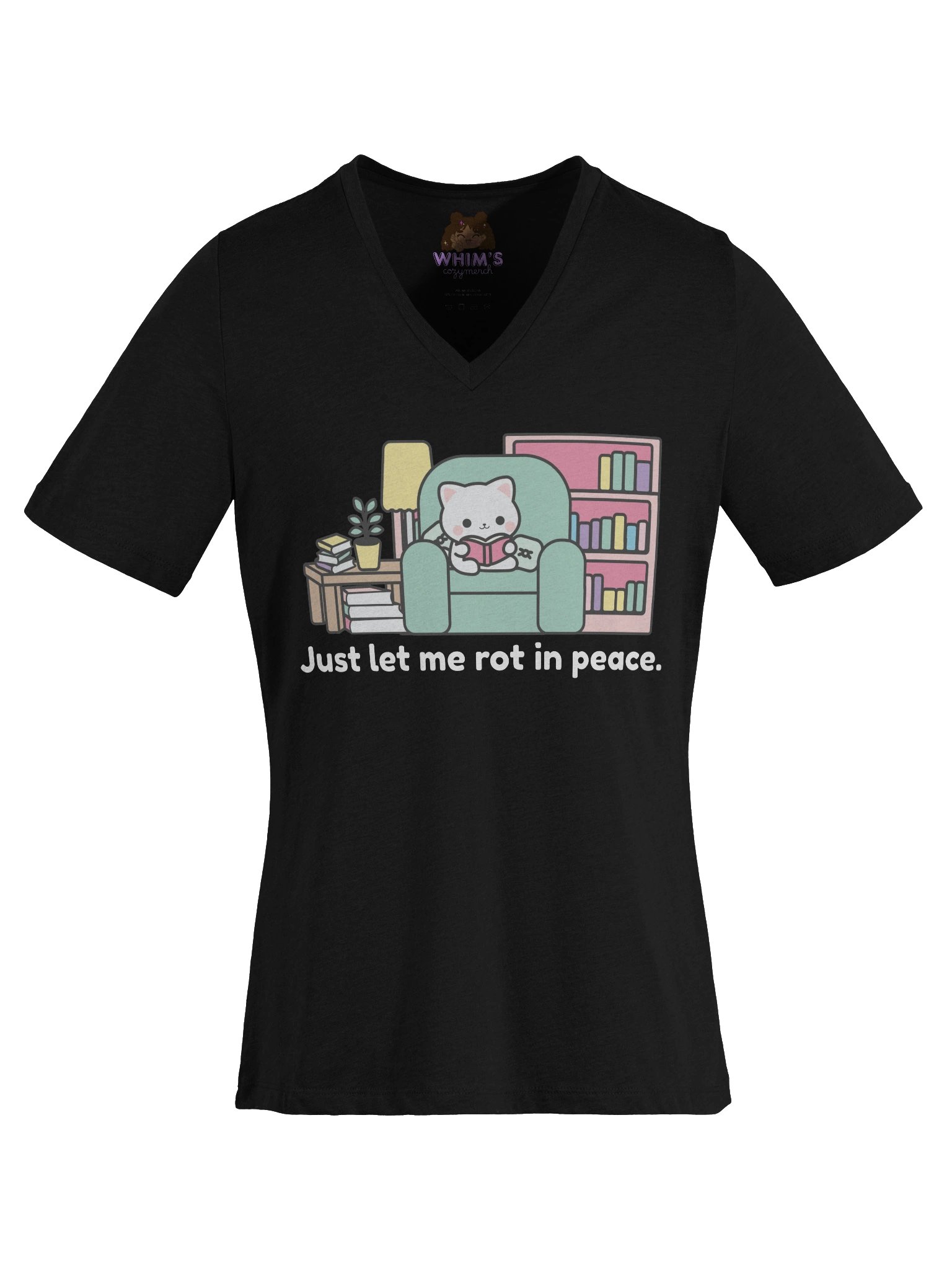 Kitty's Library v-neck product image (16)