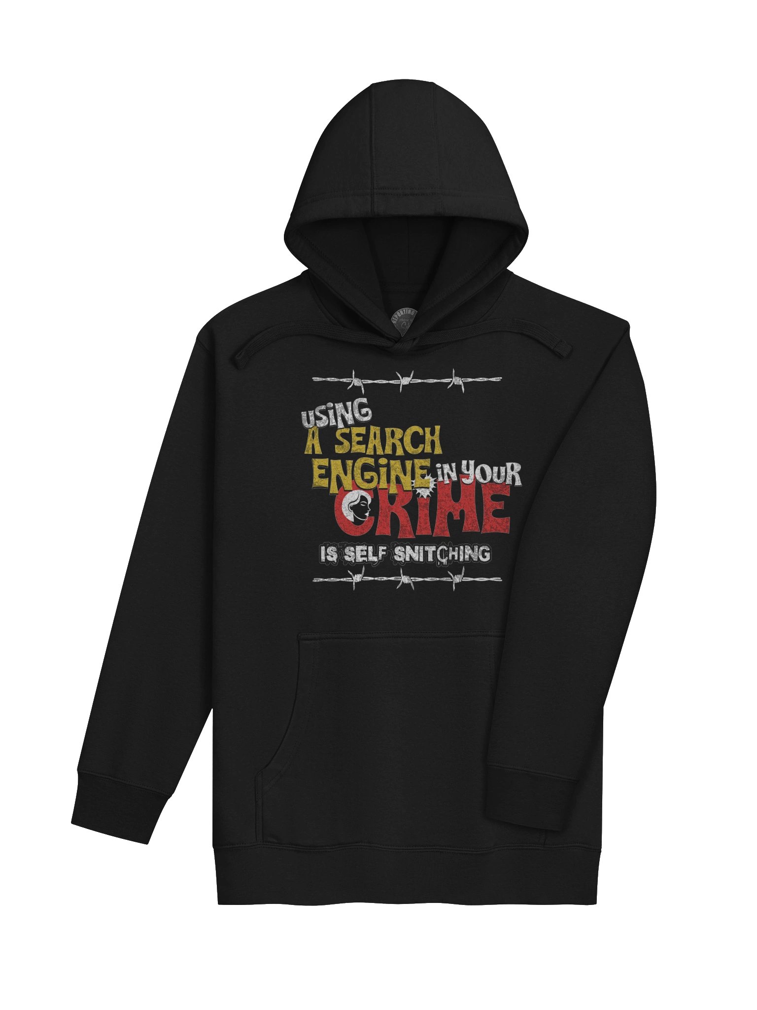 Search Engine Crime Self Snitching Premium Unisex Hoodie product image (4)