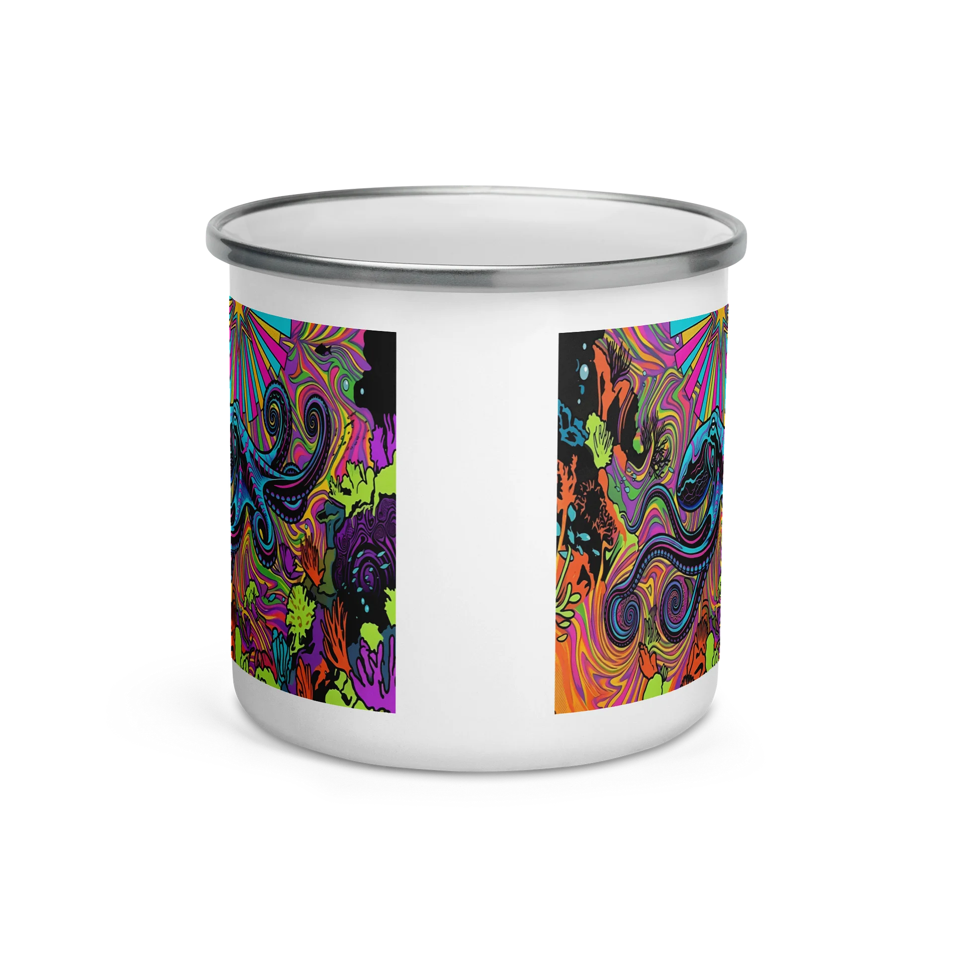 Psychedelic Octopus Enamel Mug product image (3)
