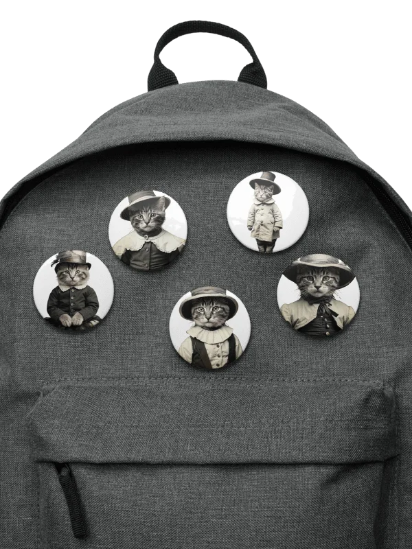 Vintage Cats Glossy Pin Button Collection product image (7)