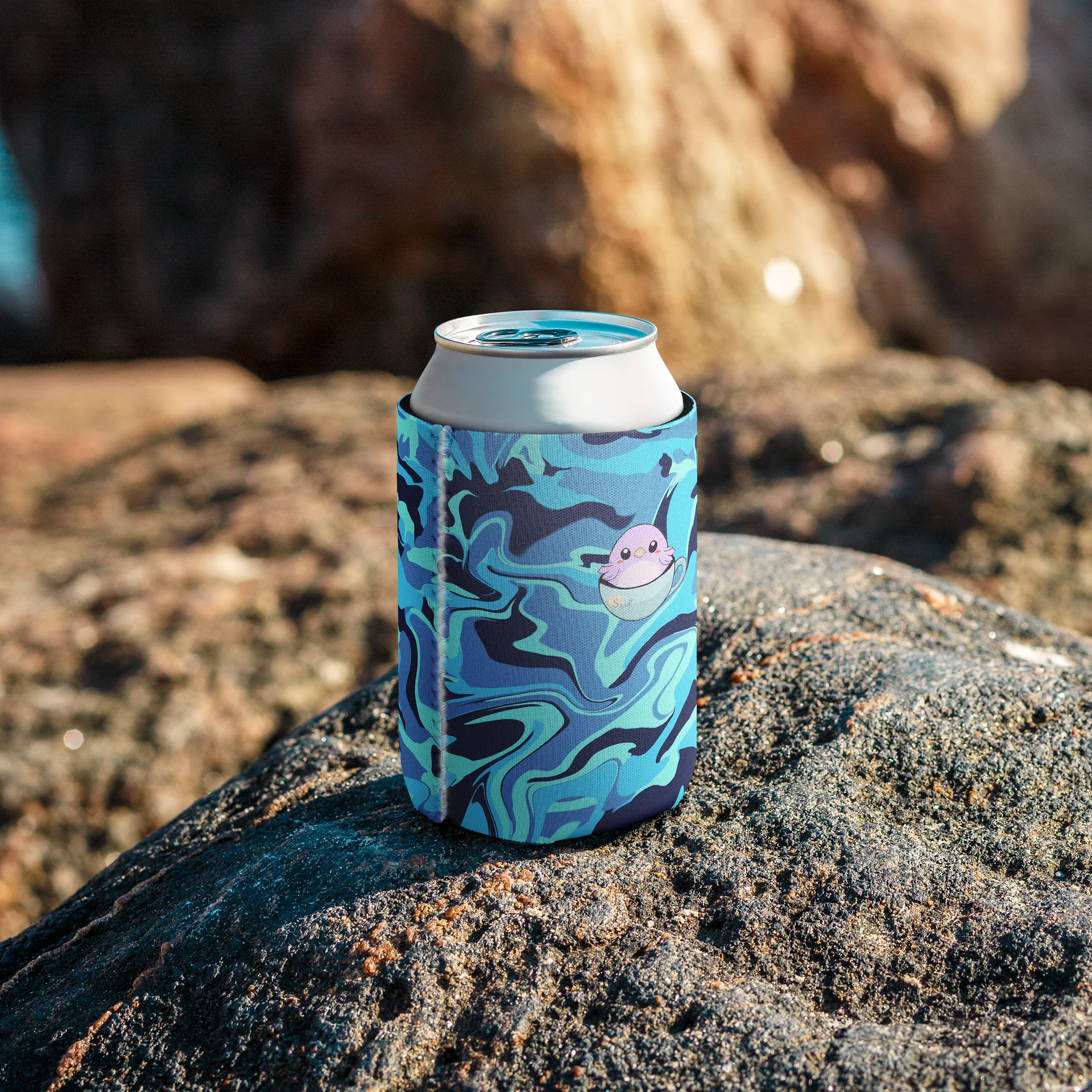 Camo Blue Waves | Coozie Can Cooler product image (7)