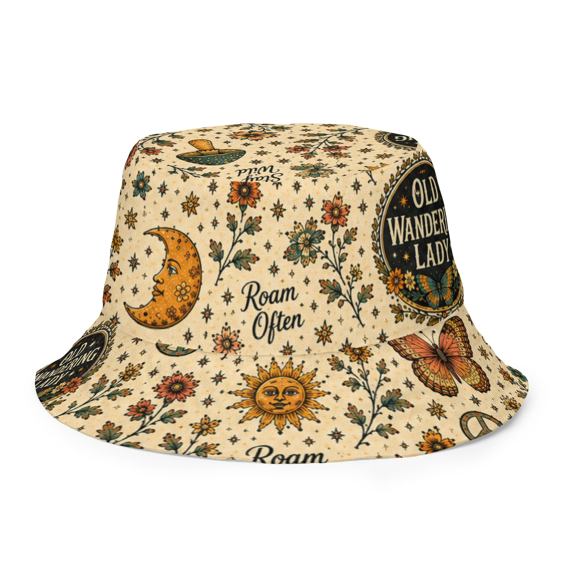 Old Wandering Lady "Roam Free" Bucket Hat product image (2)