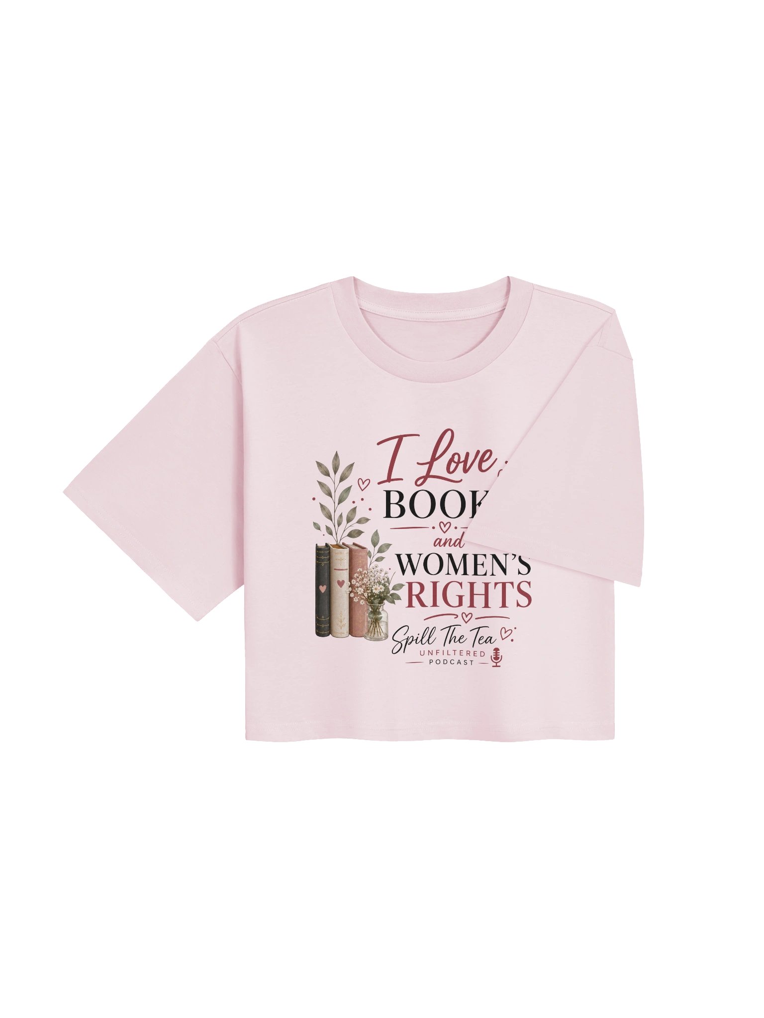I Love Books and Women’s Rights Crop Tee product image (10)