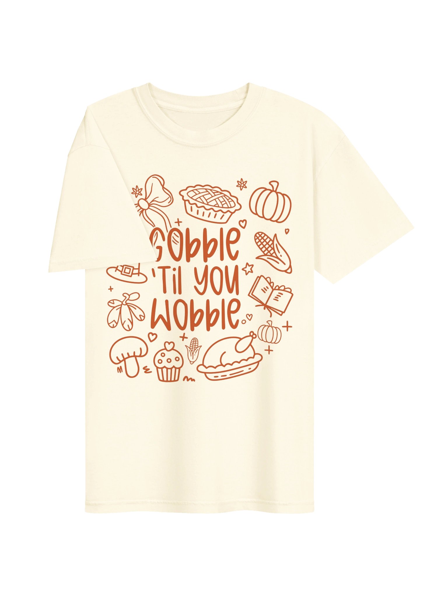 Gobble ’Til You Wobble Comfort Colors T-Shirt | Thanksgiving Food Tee product image (5)
