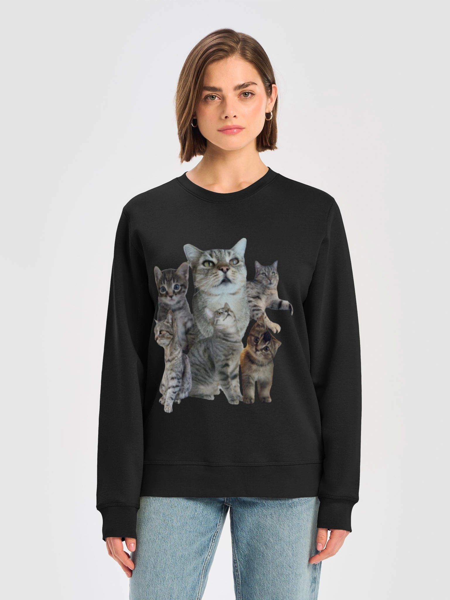 Cute Cats Graphic Crewneck Sweatshirt product image (25)