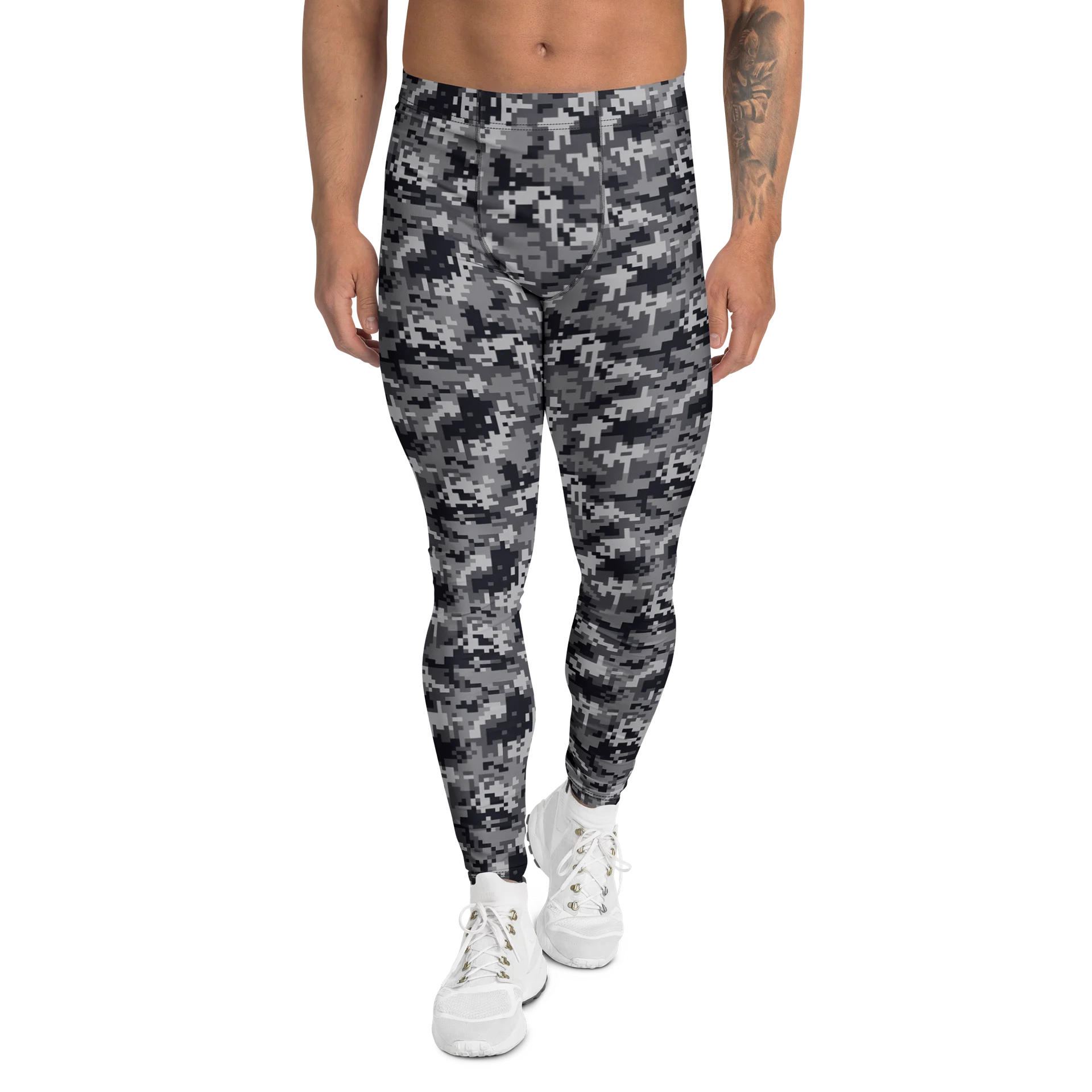 Comfortable Men’s Leggings Digital Camo Pixel product image (1)