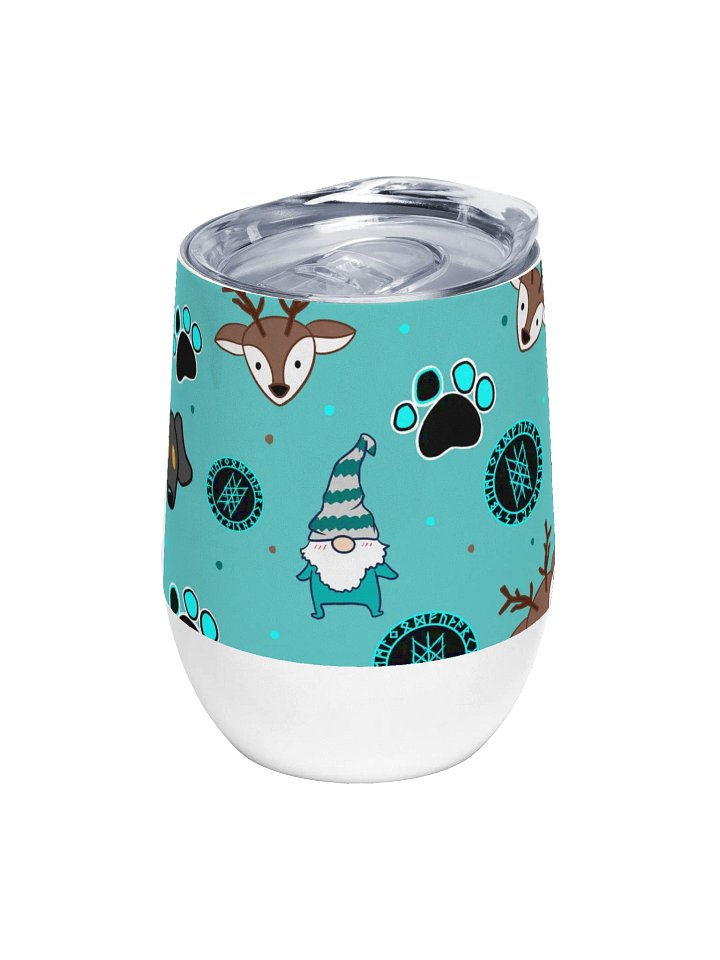 Web of Wyrd Light Teal Wine Tumbler product image (1)