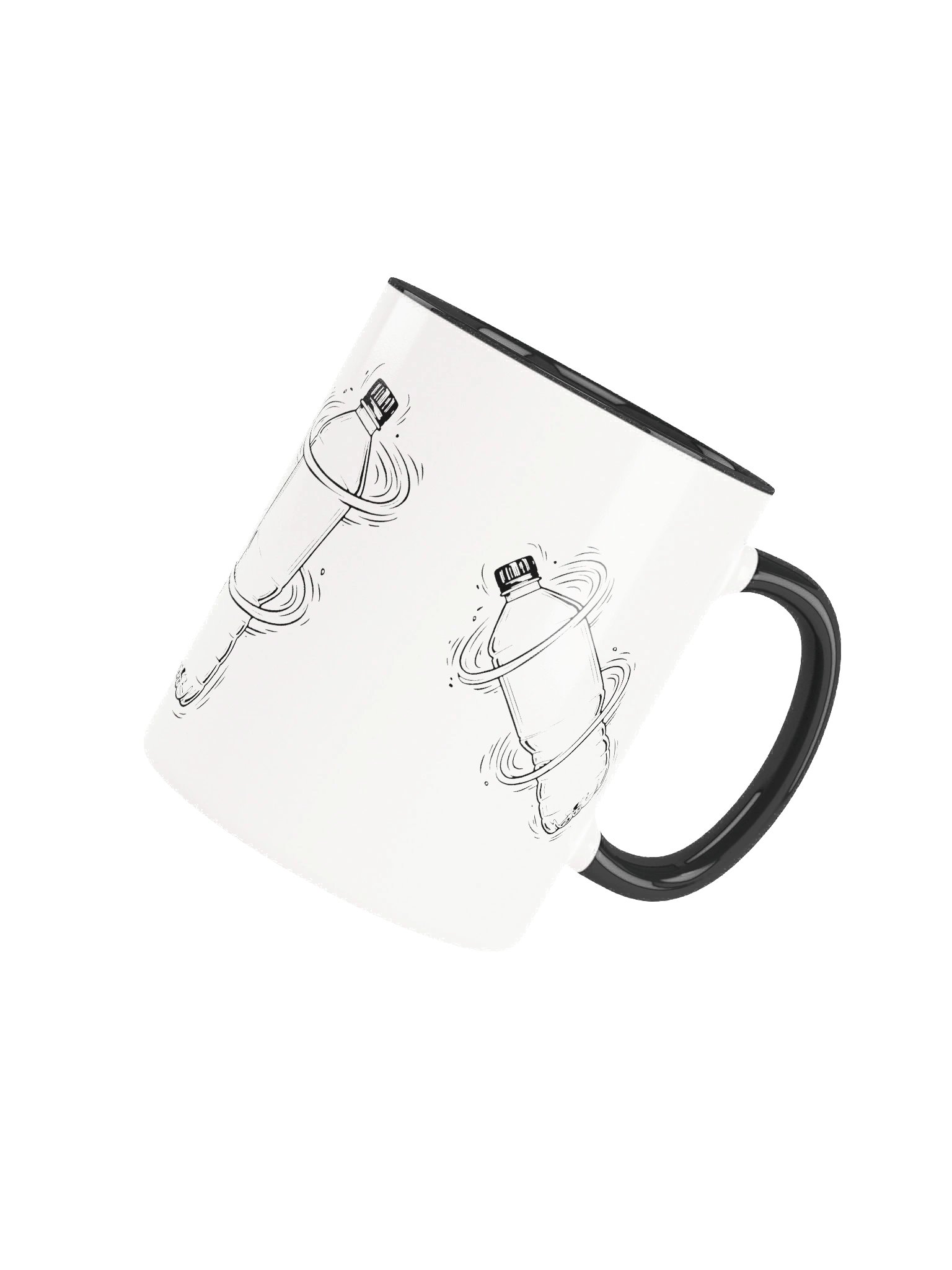 Bottle Flip Champion // Funny graphic line art Ceramic Mug product image (4)