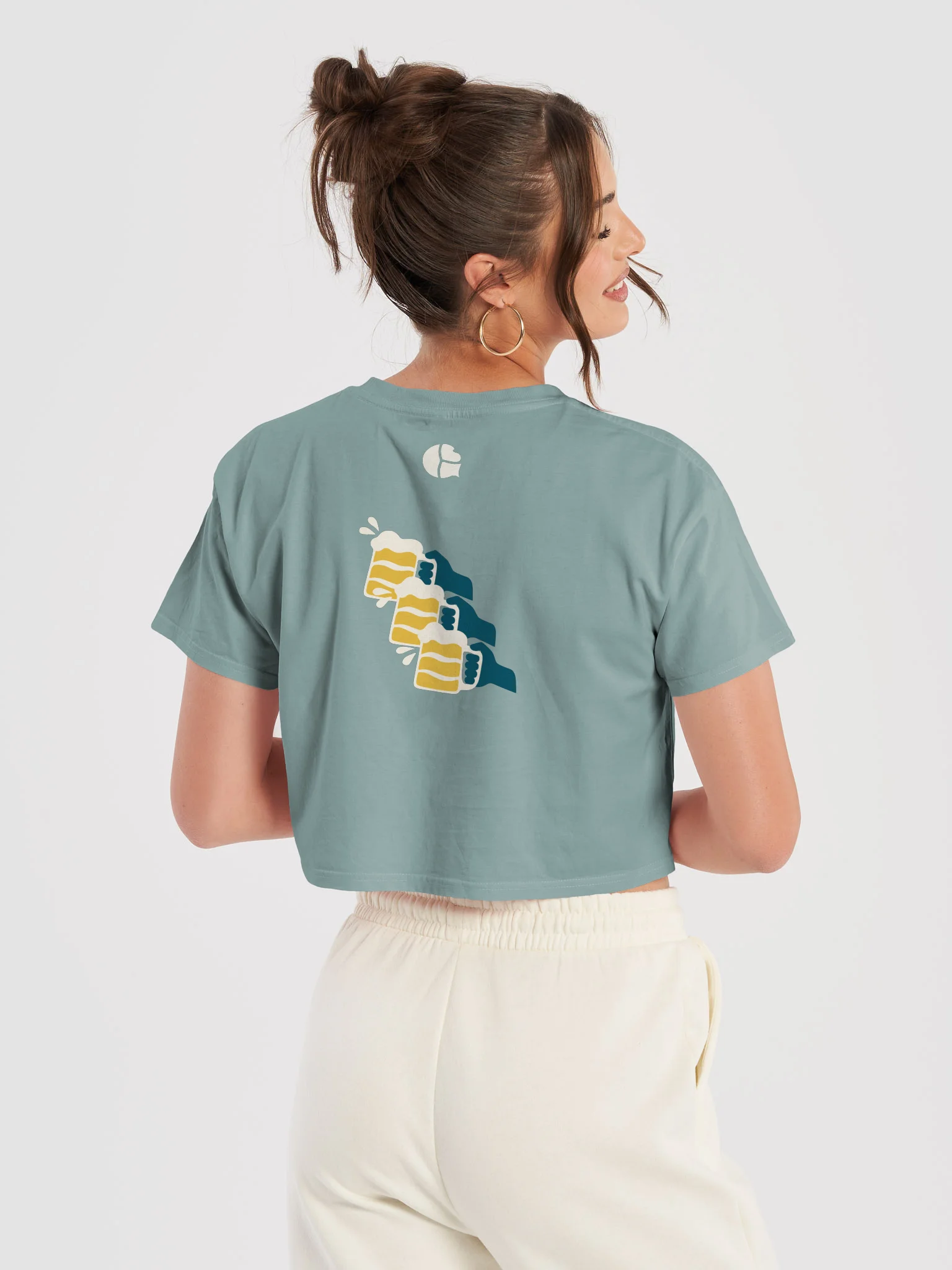CBG Oktoberfest 2026 Women's Premium Crop Top - Mug Holding product image (1)